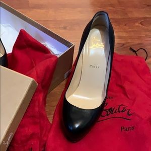 Christian Louboutin BIANCA blck platform sz 39 140